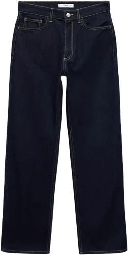 Women's High-Waisted Straight-Fit Rinse-Wash Jeans