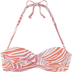 Women's Zebra Print Bandeau Bikini Swimsuit Top Bra Sizing