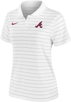 Women's Nike White Atlanta Braves Authentic Collection Victory Performance Polo Shirt