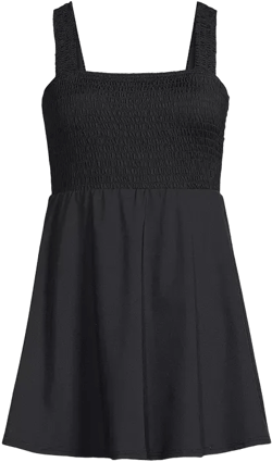 Lands' End Petite Smocked Swim Dress Swimsuit