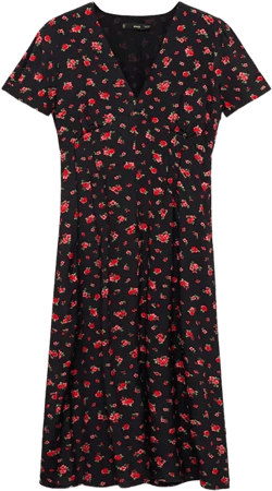 Mango Women's Midi Floral Dress