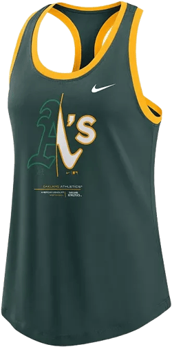 Women's Green Oakland Athletics Tech Tank Top