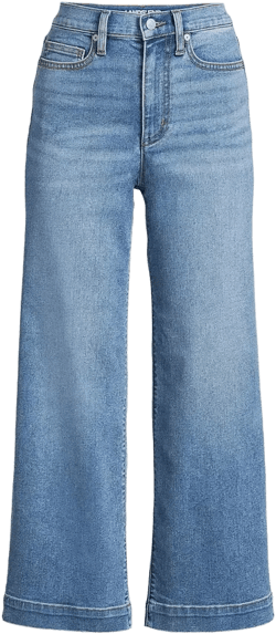 Lands' End Petite Recover Denim High Rise Wide Leg Crop Jeans