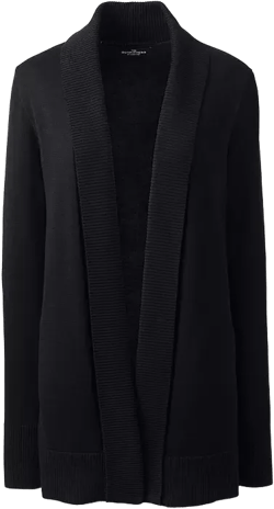 Lands' End Women's Cotton Modal Shawl Collar Cardigan Sweater