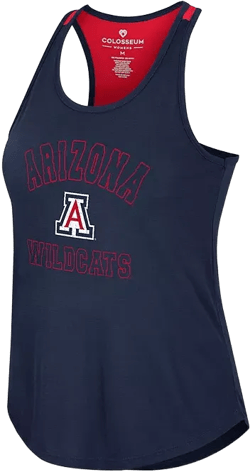 Women's Navy Arizona Wildcats 10 Days Racerback Scoop Neck Tank Top