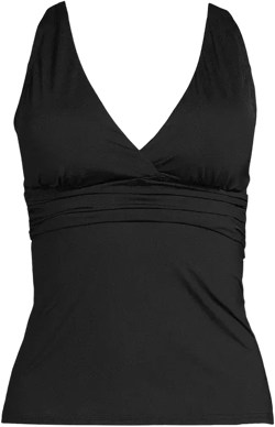 Lands' End Women's D-Cup V-Neck Plunge X Back Tankini Top