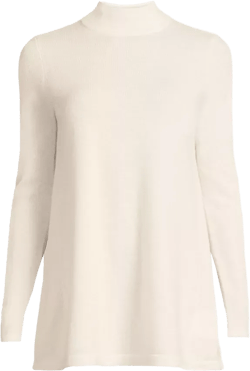 Women's Cashmere Mock Neck Swing Tunic Sweater