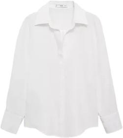 Mango Women's Regular Linen Shirt