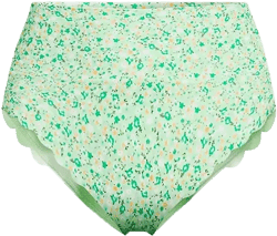 Women's Tugless Scallop High Waisted Bikini Bottoms