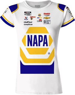 Women's White Chase Elliott NAPA Sublimated Team Uniform T-shirt