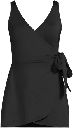 Women's Long Side Tie Mini Swim Dress Swimsuit