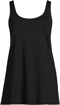 Lands' End Women's Scoop Neck Mini Swim Dress Swimsuit