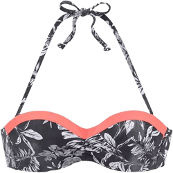 LASCANA Women's Printed Bandeau Bikini Swimsuit Top
