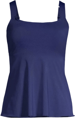 Lands' End Women's Adjustable Scoop Neck Flutter Tankini Top