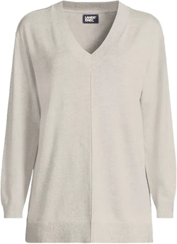 Women's Fine Gauge Cotton Pullover Tunic Sweater