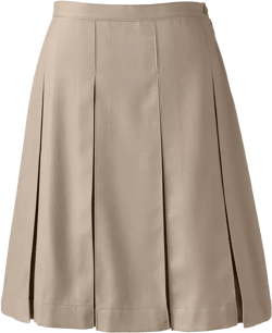 Lands' End Plus Size Box Pleat Skirt Top of Knee