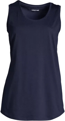 Women's Petite Supima Cotton Tunic Tank Top