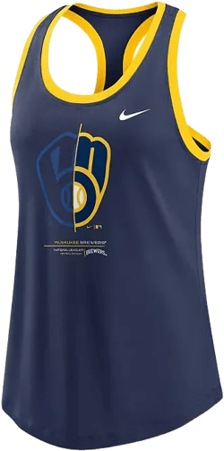 Women's Navy Milwaukee Brewers Tech Tank Top