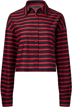 Women's Long Sleeve Crop Button Down Shirt
