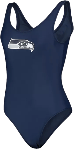 Women's Navy Seattle Seahawks Making Waves One-Piece Swimsuit