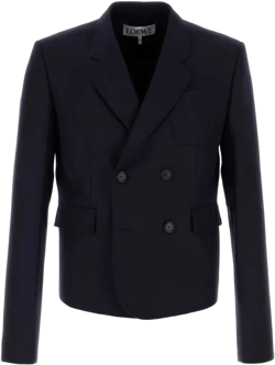 Women's Navy Wool Blazer