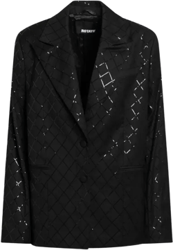 Oversize Sequined Blazer In Black