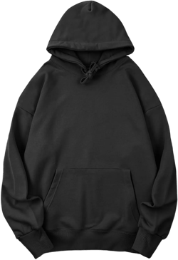 Women Colorful Printed Drop Shoulder Hoodie Teenagers Hooded Sweatshirts Cotton Sports Oversized X-Large Black