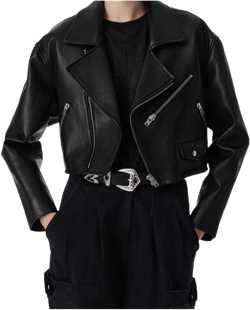 Castilli Biker Jacket In Black Leather