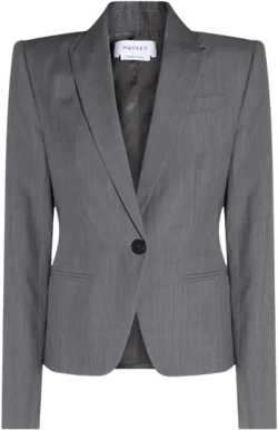Grey Wool Blazer In Gray