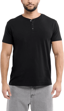 X RAY Men's Henley Lightweight Shirts, Soft Cotton Short Sleeve Stretchy Slim Fit T Shirts for Men (Big & Tall)