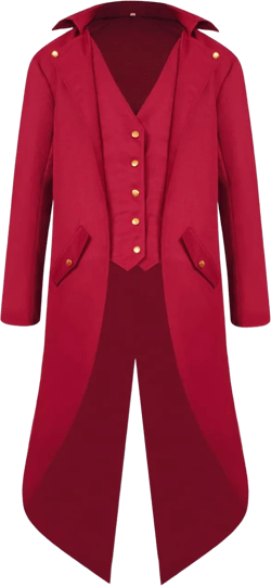 Men's Steampunk Vintage Tailcoat Jacket Gothic Victorian Medieval Halloween Costume Coat