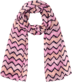 100% Silk Chevron Print Scarf