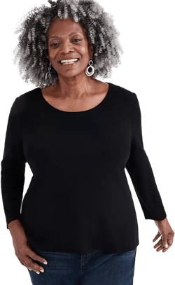 Women's Cotton Long-Sleeve Scoop-Neck Top, Created for Macy's