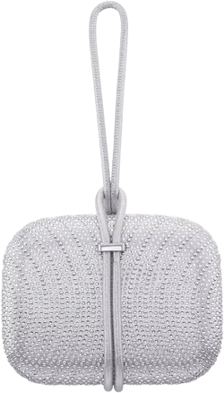 Nina Crystal and Stud Patterned Minaudiere Clutch