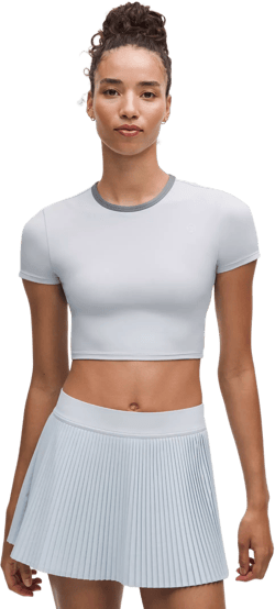 Tight-fit Cropped Shelf-bra T-shirt Medium Support, B/c Cup