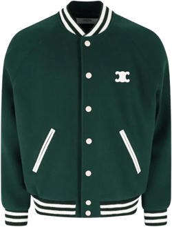 Men Triomphe" Bomber Jacket In Green