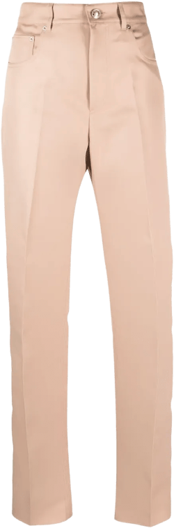 high-waisted straight-leg trousers