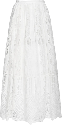 lace-overlay skirt