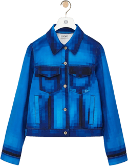 Button Denim Jacket In Blue