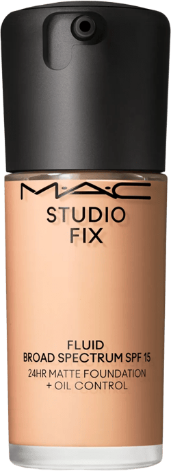 Studio Fix Fluid Spf 15 24hr Matte Foundation + Oil Control, 1 Oz. In C3.5 (ight To Medium Beige With Peachy U