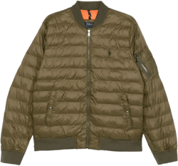 Padded Bomber Jacket In Green