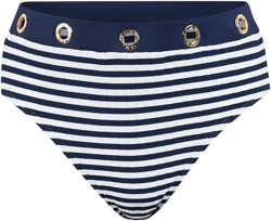 Sail High Waist Bikini Bottom In Indigo