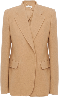 Cashmere And Wool-blend Blazer In Light Brown