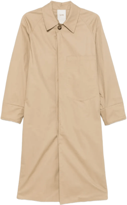Cotton Trench Coat In Neutrals