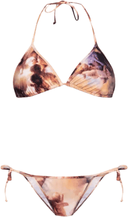Multicolor Cherubs Triangle Padded Bikini