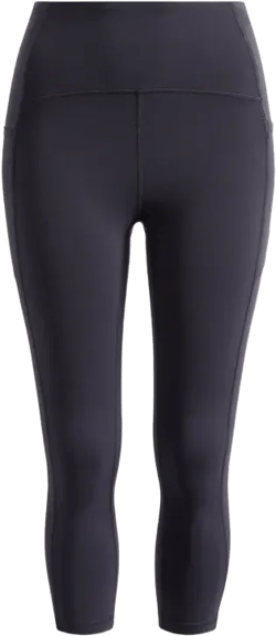 Studio Luxe High Waist Pocket Crop Leggings In Black