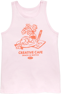 Fitted Graphic Back-Cutout Tank Top for Girls | Old Navy