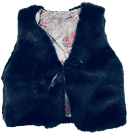 Black Fur Vest