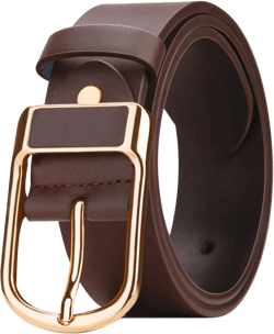 thaask Men's Genuine Leather Belt, 100% Handmade Leather, Classic Fashion Design, Suitable for Work, Business and Leisure (coffee) at Amazon Men’s Clothing store