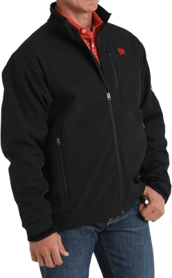Cinch Mens Black Bonded w/Flag Logo Jacket